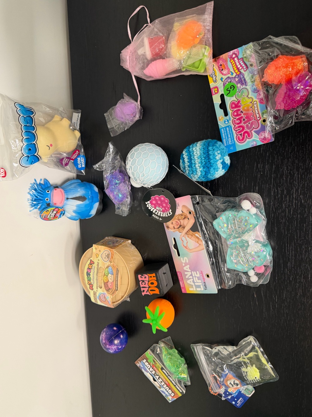 Bargain Squishy 🔥 Bundle - squishes, hacky sak, Nee Doh orange, box, taba etc